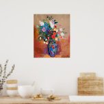 Odilon Redon's painting, Bouquet of Flowers, Poster<br><div class="desc">Bouquet of Flowers, popular artwork by Odilon Redon.</div>