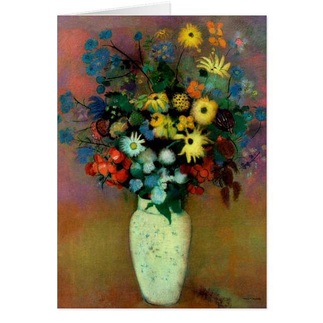 Odilon Redon's Vase met bloemen (1914) (Voorkant)
