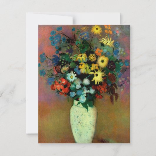 Odilon Redon's Vase met bloemen (1914) Kaart (Voorkant)