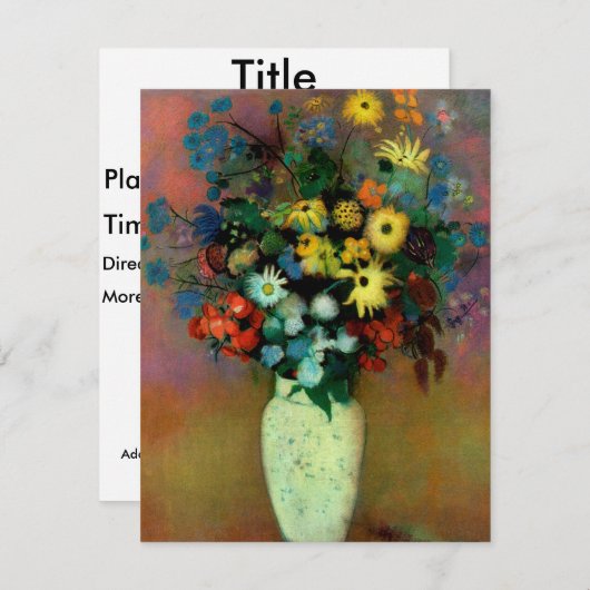 Odilon Redon's Vase met bloemen (1914) Kaart (Voorkant / Achterkant)