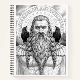 Odin Allfather Norse Mythology Sketch Art Notebook Notitieboek