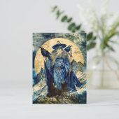 Odin de eenogige met zijn twee raven feestdagenkaart (Staand voorkant)