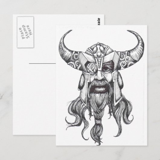 Odin de Grote Noordse God Briefkaart (Voorkant / Achterkant)