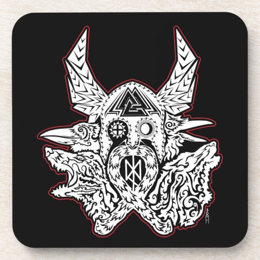 Odin Emblem Onderzetter Set van 6 (Voorkant)