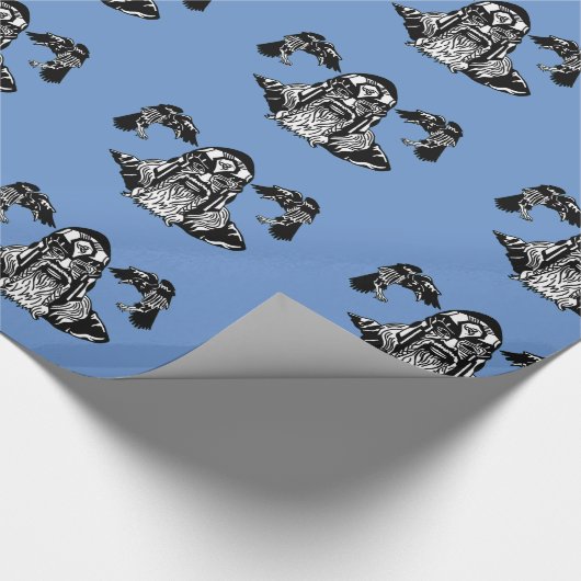 Odin en Ravens-opvulpapier Cadeaupapier (Hoek)