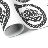 Odin en Sleipnir in Celtic Knot Circle Cadeaupapier (Rol Hoek)