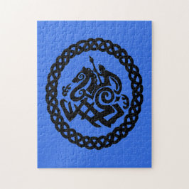 Odin en Sleipnir silhouetten Legpuzzel