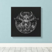 Odin en zijn ravens Huginn en Muninn Canvas Afdruk (Insitu (Houten vloer))