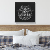 Odin en zijn ravens Huginn en Muninn Canvas Afdruk (Insitu (Slaapkamer))