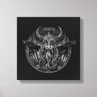 Odin en zijn ravens Huginn en Muninn