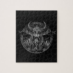 Odin en zijn ravens Huginn en Muninn Legpuzzel