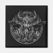 Odin en zijn ravens Huginn en Muninn Magneet (Voorkant)