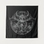Odin en zijn ravens Huginn en Muninn Wandkleed (Voorkant)