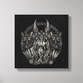 Odin en zijn wolven Geri en Freki Canvas Afdruk (Voorkant)