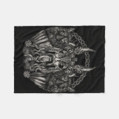 Odin en zijn wolven Geri en Freki Fleece Deken (Voorkant (Horizontaal))