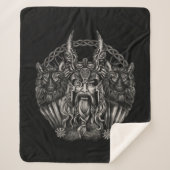 Odin en zijn wolven Geri en Freki Sherpa Deken (Voorkant)