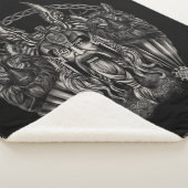 Odin en zijn wolven Geri en Freki Sherpa Deken (3/4)