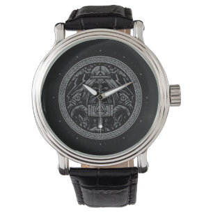 Odin Hamer runen raven Viking Mythologie Valhalla Horloge
