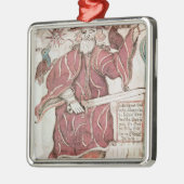 Odin, met zijn twee kraaien, Hugin en Munin Metalen Ornament (Links)