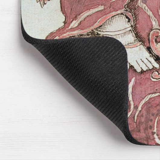 Odin, met zijn twee kraaien, Hugin en Munin Muismat (Hoek)