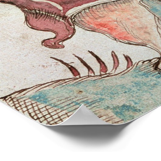 Odin, met zijn twee kraaien, Hugin en Munin Poster (Hoek)