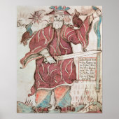 Odin, met zijn twee kraaien, Hugin en Munin Poster (Voorkant)