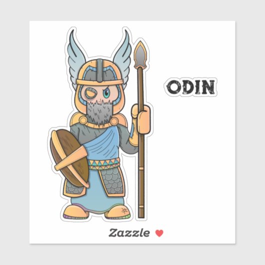 Odin Noorse mythologie Sticker (Vel)