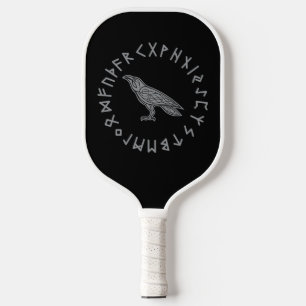 Odin Raaf Kraai Viking Mythologie runen runisch Pickleball Paddle