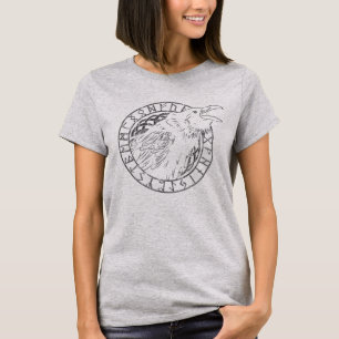 Odin Raaf Kraai Viking Mythologie runen runisch T-shirt