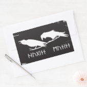 Odin Raven Crow Viking Mythology runic Rechthoekige Sticker (Envelop)