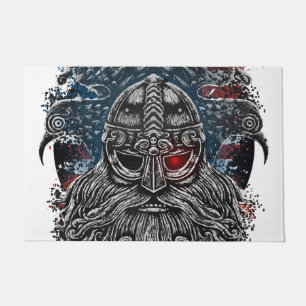 Odin raven en zwaarden Viking Mythologie USA vlag Deurmat
