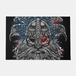 Odin raven en zwaarden Viking Mythologie USA vlag Deurmat