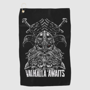 Odin raven Viking Mythologie Valhalla wacht Golfhanddoek
