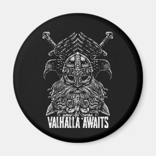 Odin raven Viking Mythologie Valhalla wacht Magneet