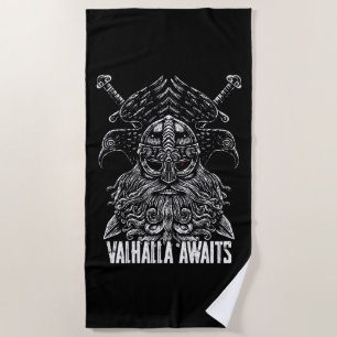 Odin raven Viking Mythologie Valhalla wacht Strandlaken