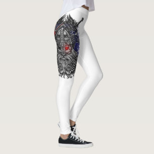 Odin raven zwaarden Viking Mythologie Australië vl Leggings