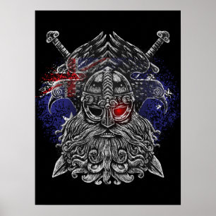Odin raven zwaarden Viking mythologie Australië vl Poster