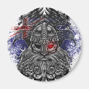 Odin raven zwaarden Viking Mythologie Australische Magneet