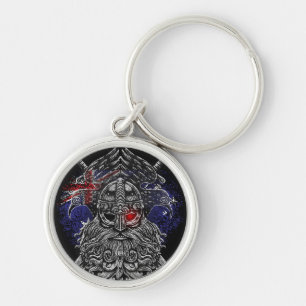 Odin raven zwaarden Viking Mythologie Australische Sleutelhanger