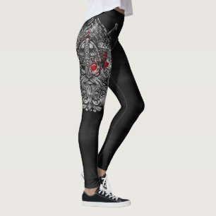Odin raven zwaarden Viking Mythologie Canada vlag Leggings