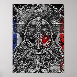 Odin raven zwaarden Viking Mythologie Frankrijk vl Poster