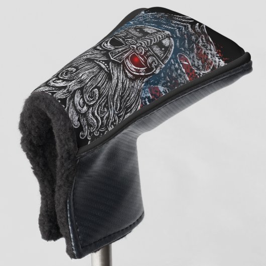 Odin ravens en swords Viking Mythology USA vlag Golfheadcover (3/4 voorkant)