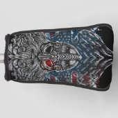 Odin ravens en swords Viking Mythology USA vlag Golfheadcover (Voorkant)