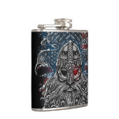 Odin ravens en swords Viking Mythology USA vlag Heupfles (Rechts)