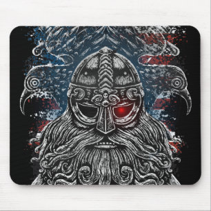 Odin ravens en swords Viking Mythology USA vlag Muismat