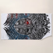 Odin ravens en swords Viking Mythology USA vlag Strandlaken (Voorkant)