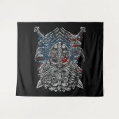 Odin ravens en swords Viking Mythology USA vlag Wandkleed (Voorkant (horizontaal))