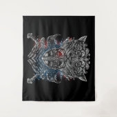 Odin ravens en swords Viking Mythology USA vlag Wandkleed (Voorkant)
