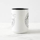 Odin Ravens Huginn Muninn Viking Runic Cirkel Mok (Midden)