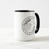 Odin Ravens Huginn Muninn Viking Runic Cirkel Mok (Voorkant rechts)